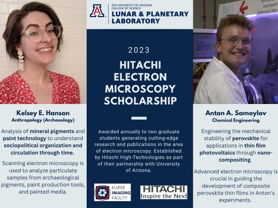 Hitachi Scholarships awarded to Kelsey Hanson and Anton Samoylov