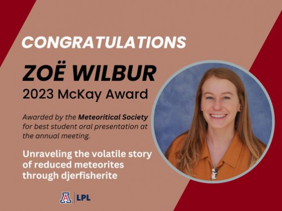 2023 McKay Award to Zoë Wilbur